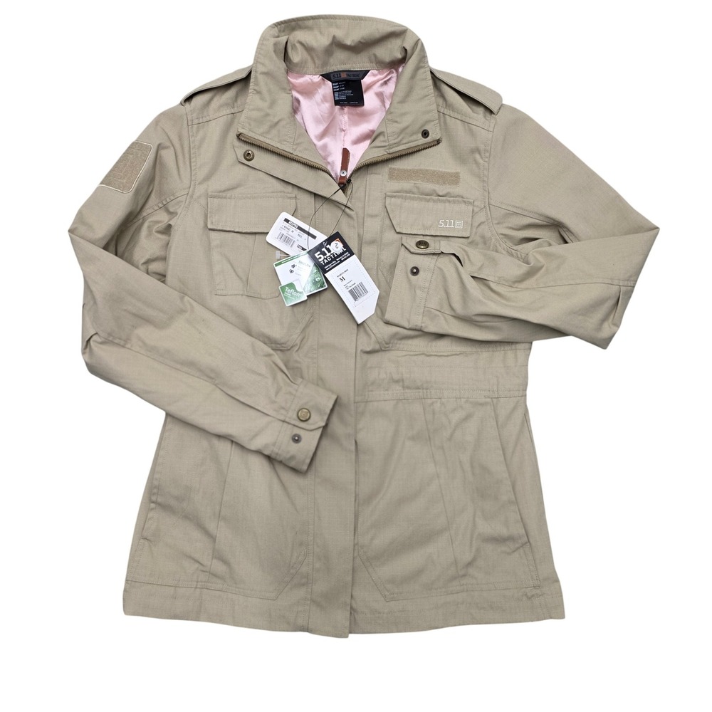 NWT $149 5.11 Tactical‎ Women's M-65 Field Jacket Khaki Teflon Shield+ Size M